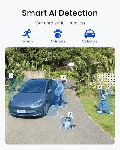 REOLINK 4K Dual-Lens 180° Outdoor Wireless Security Camera, ColorX Night Vision, Solar Cameras with Local Encrypted Storage, 5G/2.4GHz WiFi 6, No Subscription, Home Hub with 2X Argus 4 Pro 6
