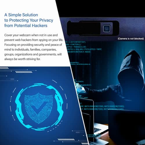 ShinyFX Webcam Cover Slide, Privacy Security Cover, Large Size for Laptop Desktop PC Web Camera, Ultra Thin Privacy Shelter from Breath Lamp for iPad iPadmini iMac Mac Book Mini (Black L-3 Pack) 5