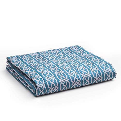 YnM Weighted Blanket — Organic Long Stapled Cotton Material with Premium Glass Beads (Infinite, 48''x72'' 15lbs), Suit for One Person(~140lb) Use on Twin/Full Bed