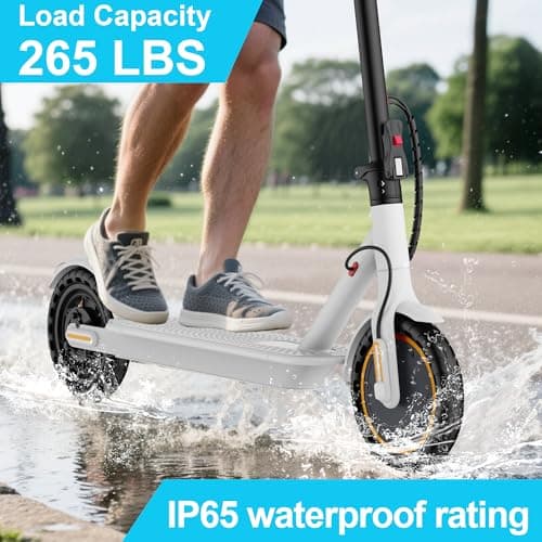 Qlaway 8.5" E Scooter for Adults Aluminum Alloy Frame 19 MPH 350W Motor 288.6WH Battery, Motorized Scooter Up to 22 Miles Range, Foldable Bearing 265 LBS/APP Control 8