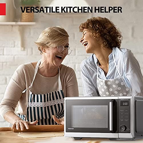 TOSHIBA 6-in-1 Inverter Countertop Microwave Oven Healthy Air Fryer Combo, MASTER Series, Air Fryer, Broil, Convection, Speedy Combi, Even Defrost, Sound On/Off 27 Auto Menu Stainless Steel 7