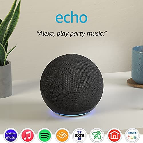 Amazon Echo (newest model), Alexa speaker with premium sound, Ideal for large bedrooms, living rooms and kitchens, Charcoal 8