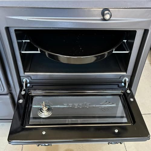 Colorfull Cast Iron Wood Cook Stove with Oven | Wood Burning Stove Range Stove | Kitchen Stove Cooker Oven Section with Thermometer | Village House Oven Cabin Stove Made in Turkiye (Black) 7