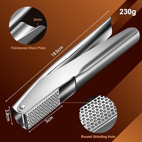 KAITION Stainless Steel Garlic Press, Premium Garlic Crusher - Leak-Proof, Easy to Clean, Rust-resistant, Dishwasher Safe! 6