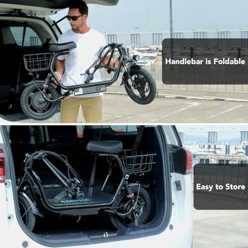 Caroma Electric Scooter with Seat, 500W/819W/870W Peak Motor, 15/25/30 Miles Range, 20Mph Top Speed, Foldable Electric Scooter for Adults, 14" BigTire E Scooter for Commuting with Shock Absorbing 8