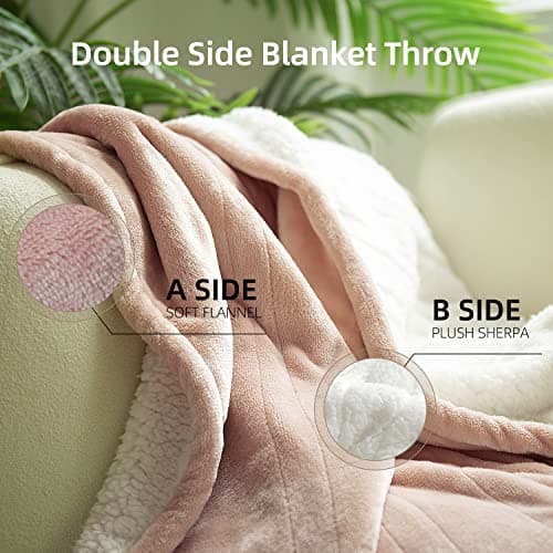 GOTCOZY Heated Blanket Electric Throw 50''X60''- Soft Silky Plush Electric Blanket with 4 Heating Level & 3 Hour Auto Off Heating Blanket, ETL Certified Machine Washable (Rose Dust) 5