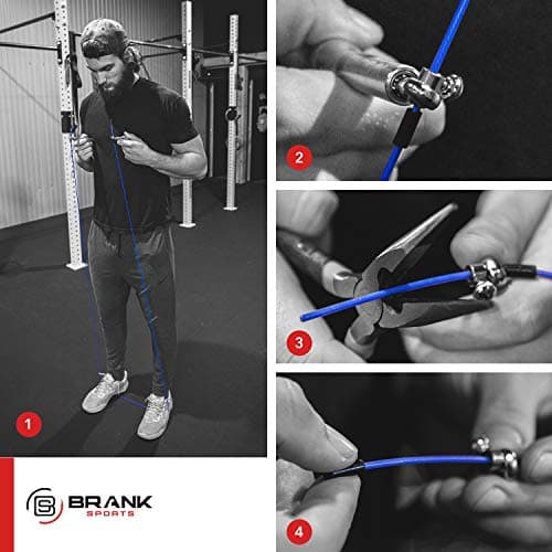 BRANK SPORTS® Speed rope set incl. 3 steel spare cables | Ideal for Crossfit, fitness, boxing and easy double under | Jump ropes for fitness women and men premium bearing balls | Unbreakable handles 6