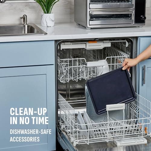 PowerXL SmartSynx Dual Door Air Fryer Oven, Cook Different Food at the Same Time, 10 Cooking Functions including Bake, Broil, Toast, Roast & More, Great for Family Meals, Stainless Steel 6