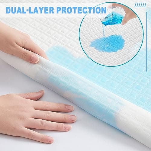 BALEINE Waterproof Mattress Protector, Breathable 3D Air Fabric Cooling Smooth Soft Washable Mattress Cover with 8''-21'' Deep Pocket (Twin) 7