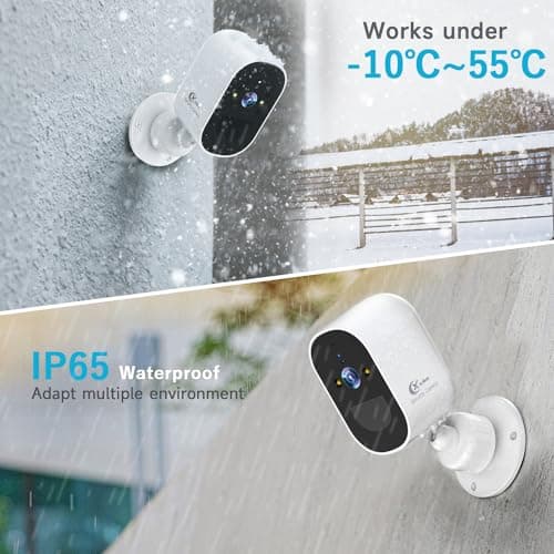 XVIM 2PCS 1080P Security Cameras Wireless Outdoor, 1080P WiFi Indoor Home Security Cameras with PIR Motion Detection, 2.4GHz WiFi, 2-Way Talk, Color Night Vision, Cloud/SD, Waterproof, Alarm Push 5