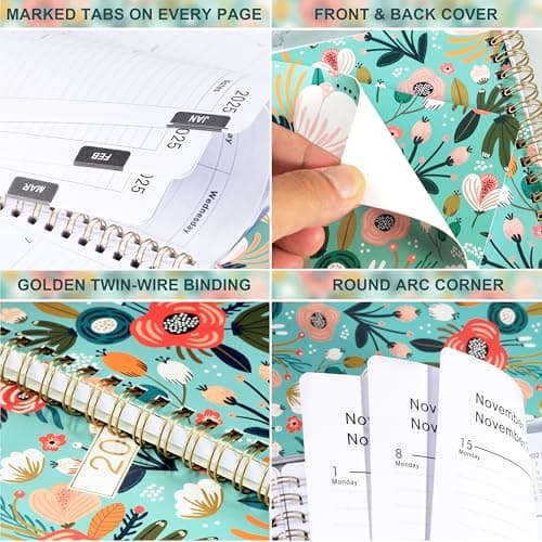 2025 Planner - Weekly Monthly Planner 2025 from Jan.2025 to Dec. 2025, 2025 Calendar Monthly Planner 8"x10", Planner 2025 with Spiral bound, Large Blocks 3