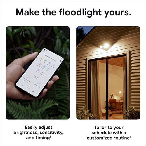 Google Nest Cam with Floodlight - Outdoor Camera - Floodlight Security Camera, White, 1 Count (Pack of 1) 7