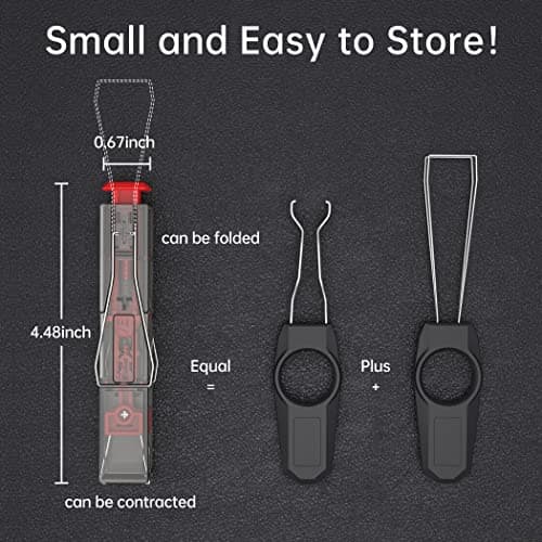 KEMOVE P10 2-in-1 Switch Puller Keycap Puller for Mechanical Keyboard, 304 Stainless Steel Key Switch Keycap Puller, Easily Remove and Replace Gaming Keyboard Switches and keycaps - Black Translucent 6