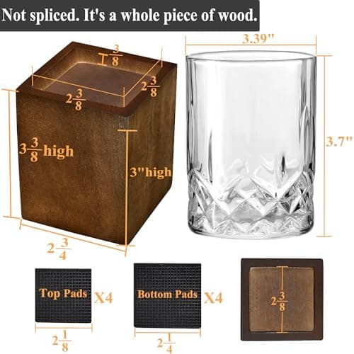 Sopicoz Wood Bed Risers (3 inch Square) 2