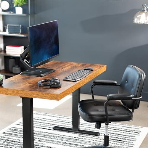 VIVO Premium Single 17 to 32 inch VESA Monitor and Touch Screen Desk Stand with Rotating Base, Freestanding Pneumatic Height Adjustable Arm, 12 inch Maximum Screen Height, Black, STAND-V001R 9