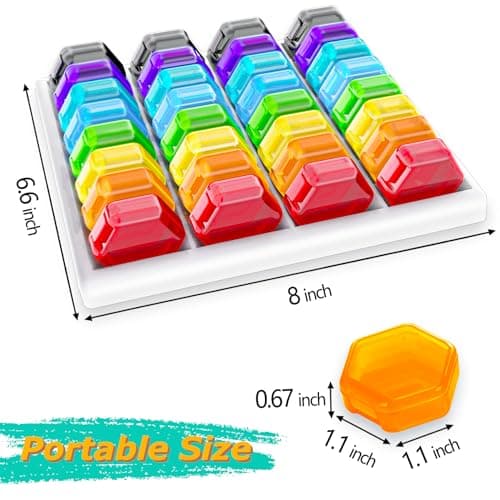 Monthly Pill Organizer 1-Time a-Day: 30 Day Pill Organizer with Labels, Portable Monthly Pill Box, Month Pill Holder for Vitamin, Medicine, Fish Oil, Supplements 5