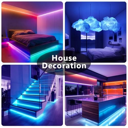 DAYBETTER LED Strip Lights 110ft, Smart Lighting Strips with App Remote Control, RGB Music Sync Color Changing Lights for Bedroom Kitchen Party Home Decor(1 Roll) 7