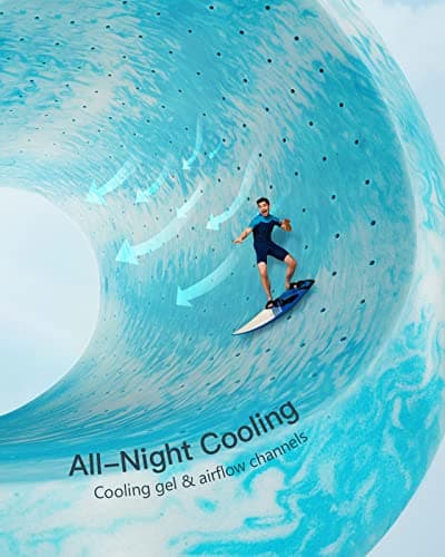 PERLECARE 3 Inch Queen Memory Foam Mattress Topper, Cooling Gel Infused Mattress Pad, Ventilated Bed Topper for Pressure Relief, CertiPUR-US Certified, Blue 5