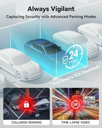 REDTIGER F8 4K Dash Cam, 5.8GHz WiFi App Control Dash Camera for Cars, 3.18'' Touch Screen 2160P UHD Car Dash Cam with Night Vision, 32GB Card, Built-in GPS, Parking Mode, Supports 512GB Max 7