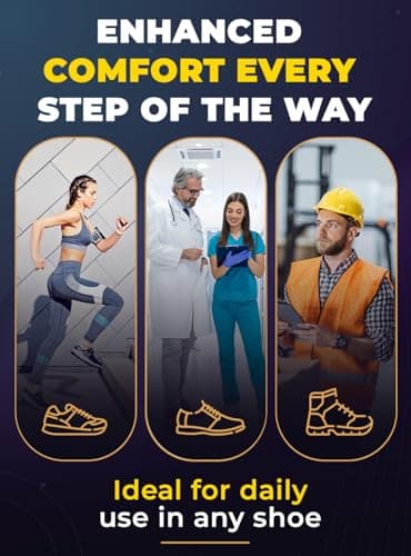 CRUVHEAL Memory Foam Shoe Inserts - for Men and Women - Extra Cushion Insoles - Soft and Comfortable (Men 9.5 - Women 10.5) 7