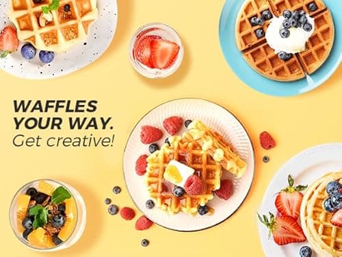 Tastyle Mini Waffle Maker, with Non-Stick Cooking Plates, Makes 4'' Waffles, Easy to Clean, Compact Design, 1 inch thick Classic Round Waffle Iron for Home, Dorm, and RV, black 7