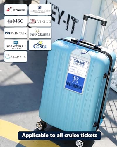 5 Pack Cruise Luggage Tag Holder, Cruise Luggage Tag Holder can be Used for 2025Carnival, NCL, MSC Cruises, and Princess Ships 5