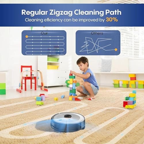 Bagotte Robot Vacuum and Mop with Self-Emptying Base,60-Day Hands-Free Cleaning,5000Pa Suction,LiDAR Navigation,No-Go Zones,Wi-Fi/App/Alexa Control 6