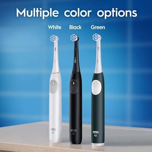 Oral-B iO Series 2 Rechargeable Electric Powered Toothbrush Starter Kit, Night Black with 2 Brush Heads - Automatic Pressure Sensor to Protect Gums - 3 Modes - 2 Min Timer 9