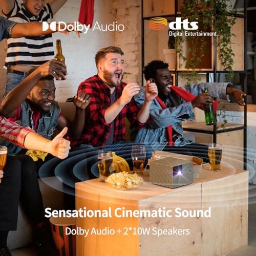 1600ANSI Lumens DLP Projector, WEMAX Vogue 100, 4K Home Theater Projector with WiFi and Bluetooth, Native 1080p HDR10, 200" Display, Dolby Audio, 125% Rec.709, Auto Focus Keystone 6