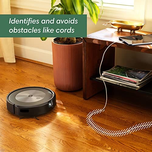 iRobot Roomba j7 (7150) Wi-Fi Connected Robot Vacuum - Identifies and avoids Obstacles Like pet Waste & Cords, Smart Mapping, Works with Alexa, Ideal for Pet Hair, Carpets, Hard Floors, Roomba J7 7