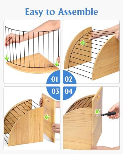 HULISEN Clipboard Holder, Wooden Clipboard Organizer with Raised Side Panel, Clip Board Storage Rack for Classroom and Office, Clip Boards not Included 6