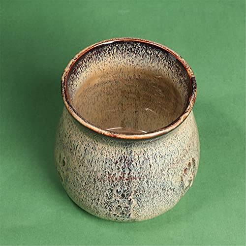 HAOTOP Ceramic Utensil Holder, Small Utensil Crock Ideal for Spoons, Forks and Knives, Easy to Clean 30 oz (Gradient Gray) 5