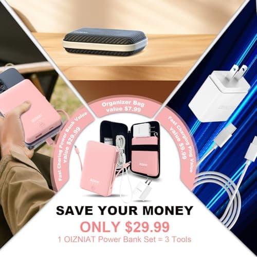 Portable Charger 10000mAh Power Bank with Type C Charger Powerbank Fast Charging,Not a for Magsafe Charger for Iphone 17 6 15 14 13 12Pro Max Airpods,Samsung ,Huawei,Travel Essential,Trends Gift 7