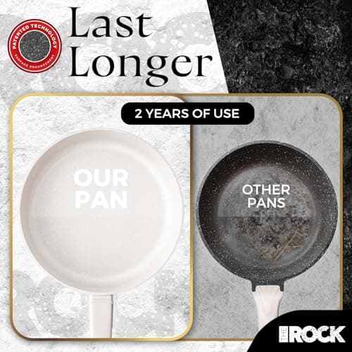 THE ROCK SOHO Ceramic Nonstick Saucepan with Lid, 1.9 Quart Non Toxic Small Pot with PPG Fusion Pro Coating–Nothing Sticks, Never Warps, Lasts Longer, Induction Compatible, PTFE, PFOA&PFAS Free, Cream 5