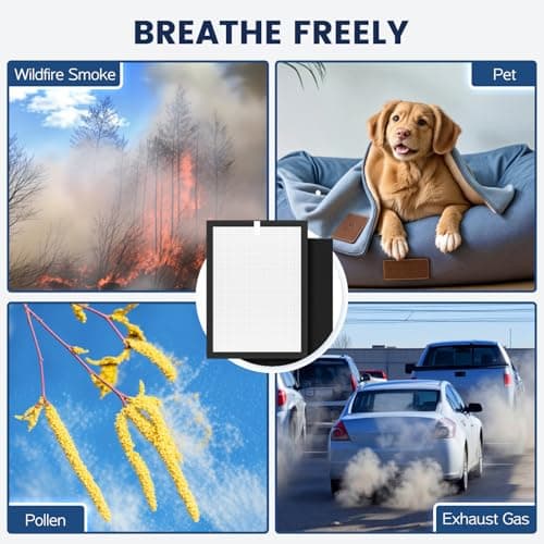 ProHEPA 9000 Replacement Filter Compatible with VEVA 9000 Air Puri-fiers, 2 Pack HEPA Replacement Filters & 8 Activated Carbon Pre-Filters 10