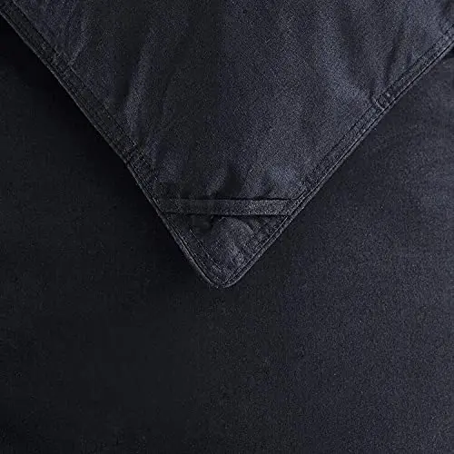 Luxurious Oversized California King Goose Down Comforter, 108 X 98 inches, Unique Black Solid, 600 Thread Count, 100% Egyptian Cotton Cover, 80 Oz Fill Weight, 750 Fill Power 5