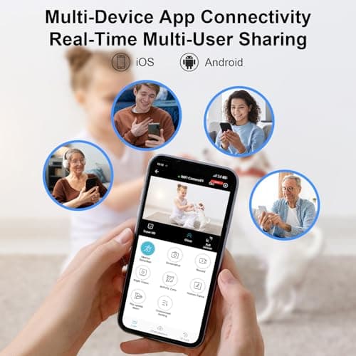 Liretope 4K HD Indoor Camera for Indoor Security with App Control Motion Detection & Night Vision Wireless WiFi Rechargeable Pet Camera for Home/Office Phone App Control & Real-Time Alerts 9