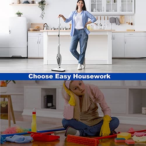Steam Mop - 10-in-1 MultiPurpose Handheld Steam Cleaner Detachable Floor Steamer for Hardwood/Tile/Laminate Floors Carpet with 11 Accessories for Whole Home Use. 9