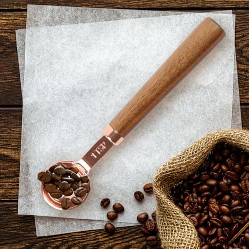 LLMSIX Wooden Coffee Scoop, Long Coffee Scoop for Ground Coffee Teaspoon Scoop with Wooden Long Handle Coffee Measuring Scoop 5ml Coffee Bean Scoop for Tea Milk Sugar (1tbsp, 6.1Inch) 5