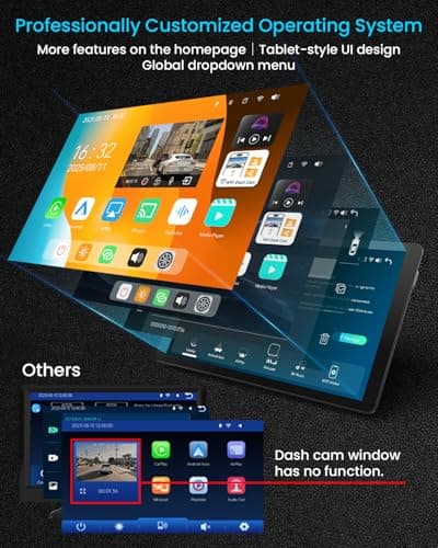 11" Extra Large Wireless Apple CarPlay Screen for Car – Ultra-Slim 0.16 Inch Touchscreen Car Stereo with Android Auto, 4K Dash Cam, 1080p Backup Camera, GPS, Mirror Link, Voice Control 9