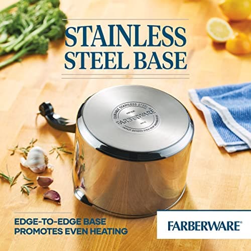 Farberware Classic Stainless Steel 3-Quart Covered Straining Saucepan - - Silver 7