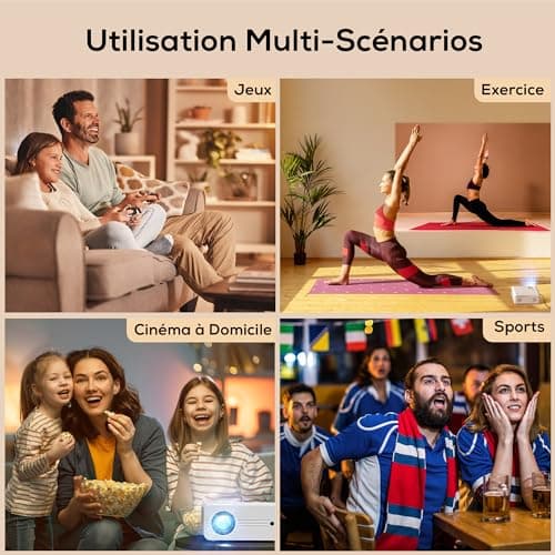 AKIYO 5G WiFi Native 1080P Projector With Bluetooth, 26000L 4K Supported, iPhone Compatible, Outdoor Projector Stand for Home Theater, iOS/Android/Laptop/HDMI/PS5 7