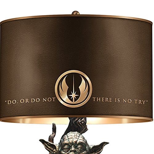 The Bradford Exchange Star Wars Jedi Master Yoda Desk Lamp with Illuminated Quote, Limited Edition, Bronze Finish 3