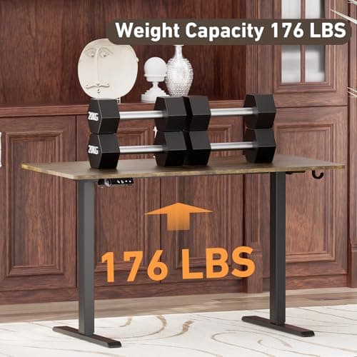 Ywin Electric Height Adjustable Standing Desk with Wheels, 55 x 24 inches, Ergonomic Stand Up Desk for Home Office 7