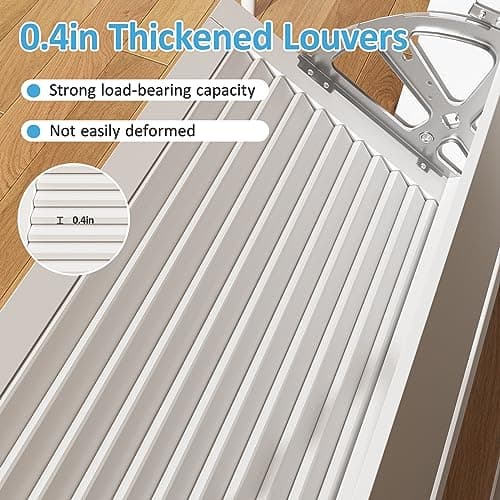 Maupvit Shoe Storage Cabinet with 2 Flip Louvered Doors, Freestanding Organizer with Metal Legs, Shoe Cabinet for Entryway, Narrow Shoe Rack Cabinet, White 7