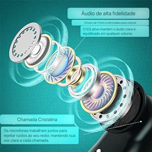 AGKG123 T59 Bluetooth Headphones Wireless Earbuds 72hrs Playtime Wireless Charging Case Digital Display Sports Ear Buds with Earhook Premium Deep Bass IPX7 Waterproof in-Ear Earphones Black 6