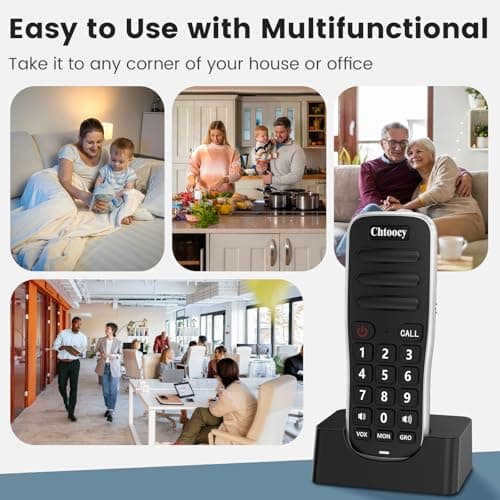 Intercoms Wireless for Home, 1 Mile Long Range for House Business Office, Handheld Room to Room Communication System, Rechargeable Loud & Clear 10-Channel Anti-Interference Intercom System 7