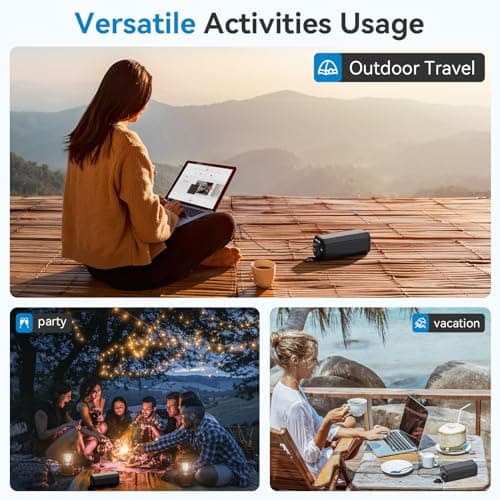 Portable Power Bank with AC Outlet, 100W Portable Laptop Charger, 98Wh/27000mAh High Capacity with 65W PD USB C Laptop Battery Bank, Backup Power Source for Business Travel and Outdoor Activities 5