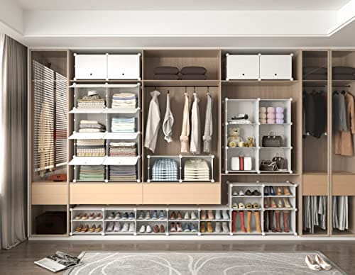 HOMIDEC Shoe Rack, 8 Tier Shoe Storage Cabinet 32 Pair Plastic Shoe Shelves Organizer for Closet Hallway Bedroom Entryway 6