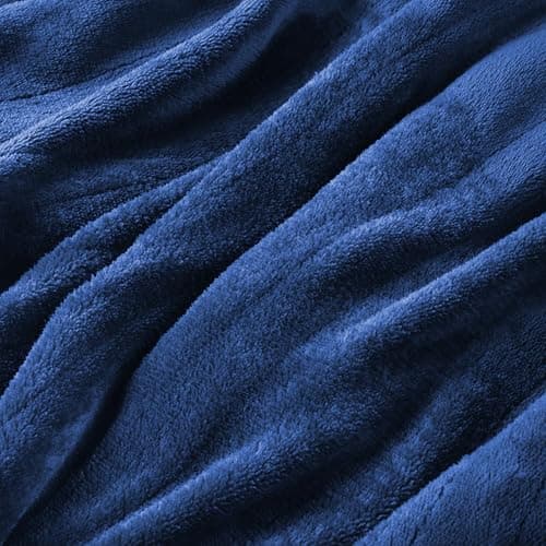 Eydna Electric Heated Blanket Twin Size 62"x84", Fast Heating Throw, Soft Plush Microplush for Bed & Couch, 1-10Hs Auto Off & 6 Heating Levels, Machine Washable, Gifts for Family-Navy Blue 5